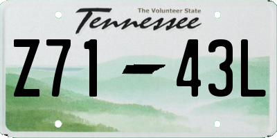 TN license plate Z7143L