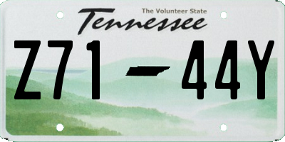 TN license plate Z7144Y