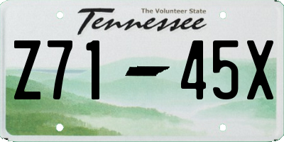 TN license plate Z7145X