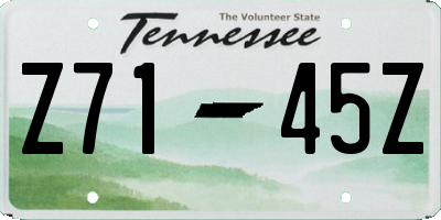 TN license plate Z7145Z