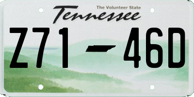 TN license plate Z7146D