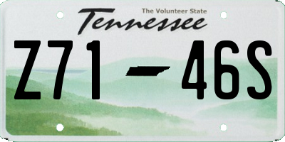 TN license plate Z7146S