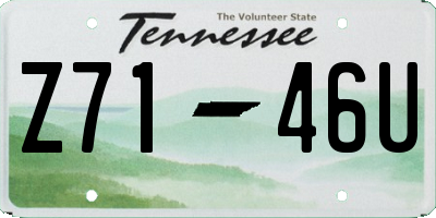 TN license plate Z7146U