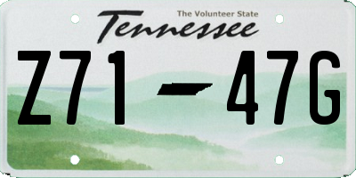 TN license plate Z7147G