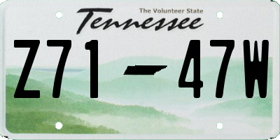 TN license plate Z7147W