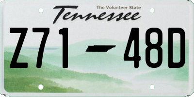 TN license plate Z7148D