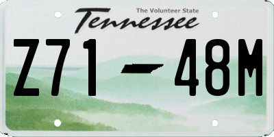 TN license plate Z7148M