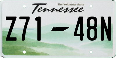 TN license plate Z7148N