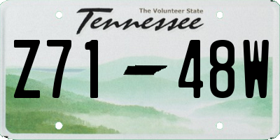 TN license plate Z7148W