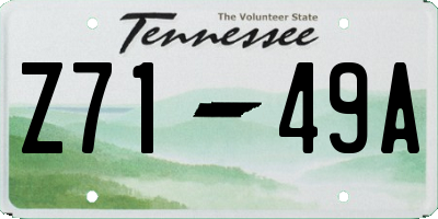TN license plate Z7149A