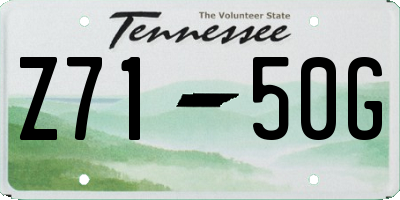 TN license plate Z7150G