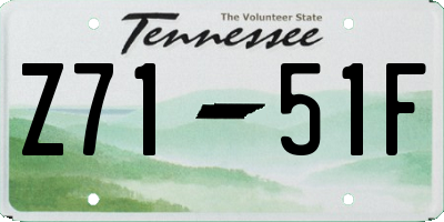 TN license plate Z7151F