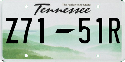 TN license plate Z7151R