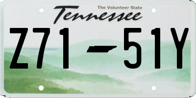 TN license plate Z7151Y
