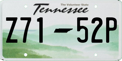 TN license plate Z7152P