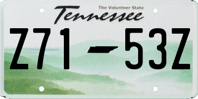 TN license plate Z7153Z