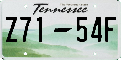 TN license plate Z7154F