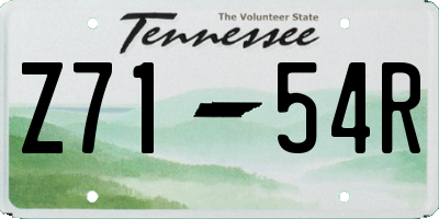 TN license plate Z7154R