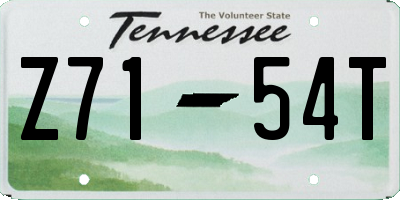 TN license plate Z7154T