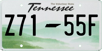 TN license plate Z7155F