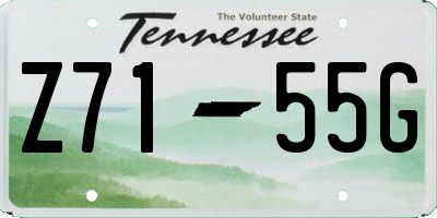 TN license plate Z7155G