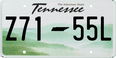 TN license plate Z7155L