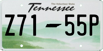 TN license plate Z7155P