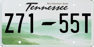 TN license plate Z7155T