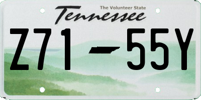 TN license plate Z7155Y