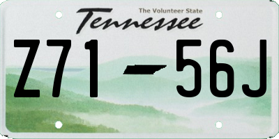 TN license plate Z7156J