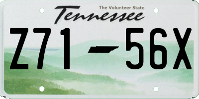 TN license plate Z7156X