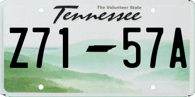 TN license plate Z7157A