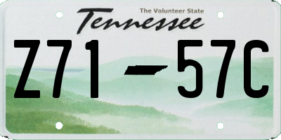 TN license plate Z7157C