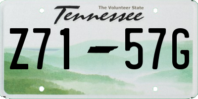 TN license plate Z7157G