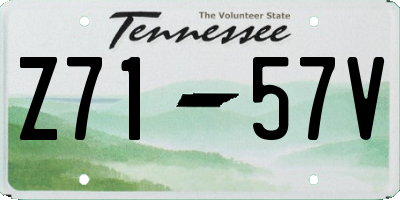TN license plate Z7157V