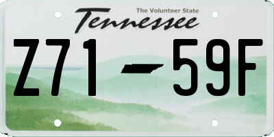 TN license plate Z7159F