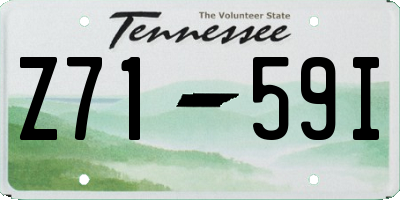TN license plate Z7159I