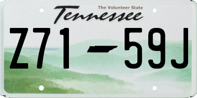 TN license plate Z7159J