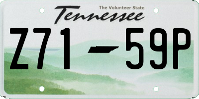 TN license plate Z7159P