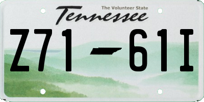 TN license plate Z7161I