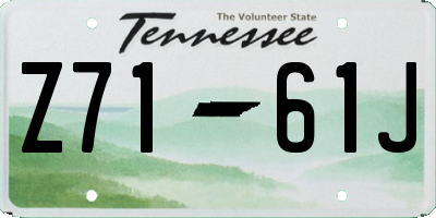 TN license plate Z7161J