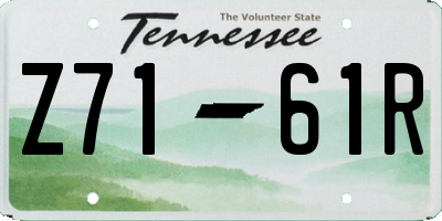 TN license plate Z7161R
