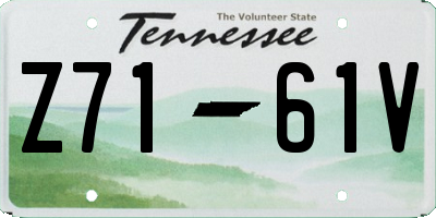 TN license plate Z7161V