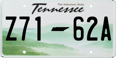 TN license plate Z7162A