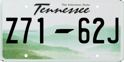 TN license plate Z7162J
