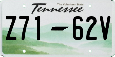 TN license plate Z7162V