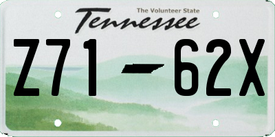 TN license plate Z7162X