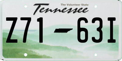 TN license plate Z7163I