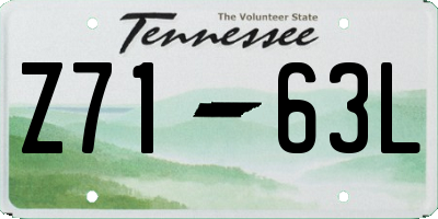 TN license plate Z7163L