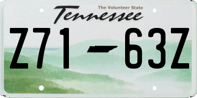 TN license plate Z7163Z